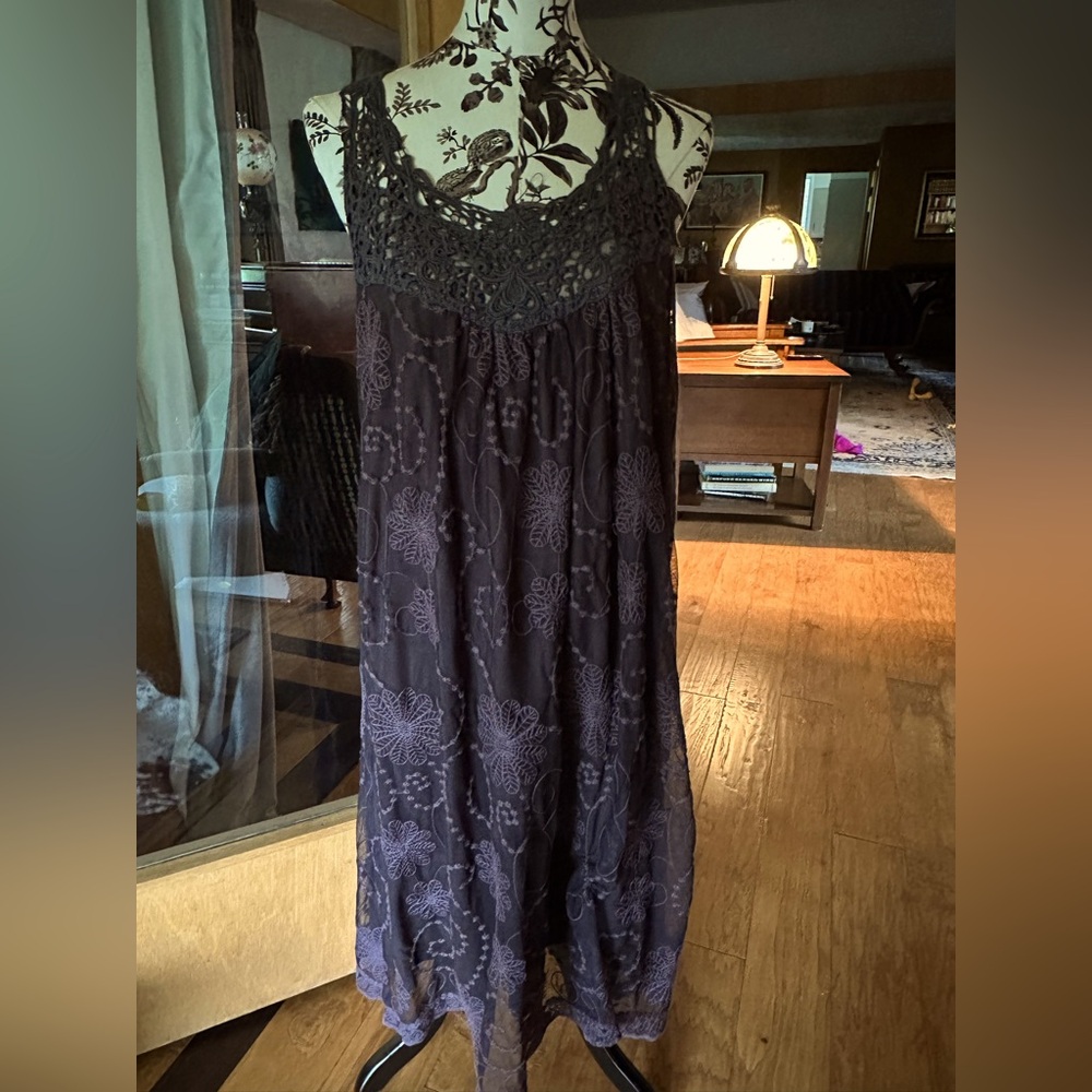 Black Embellished Sleeveless Midi Sundress